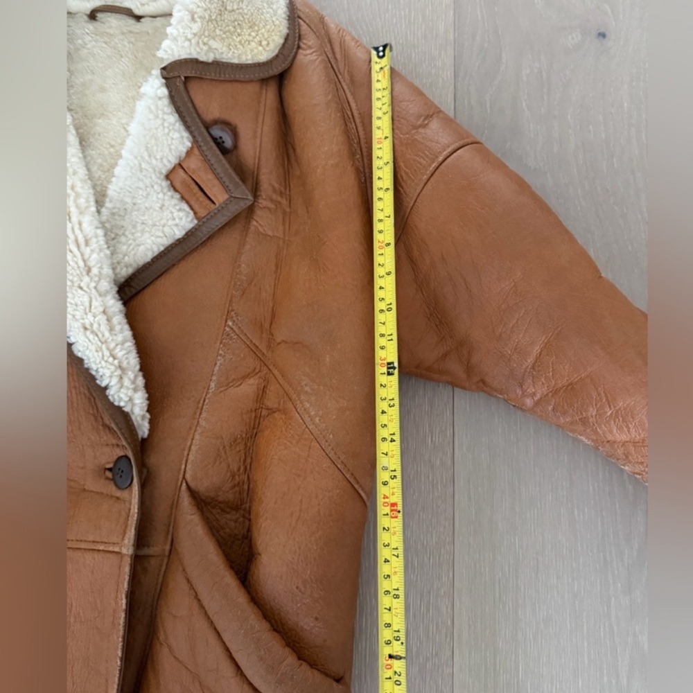 Vintage Leather Shearling Jacket - Picture 11 of 16